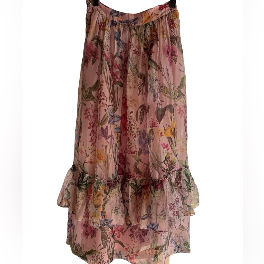 NWT Geisha Designs Ruffled Floral Skirt - Picture 5 of 8